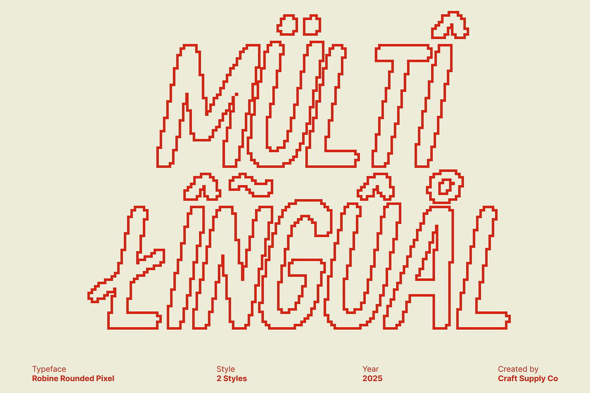 Robine Rounded Pixel, a Sans Serif Font by Craft Supply Co. (Photo 7 of 8)