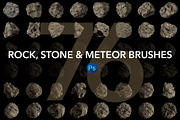 Rock,Stone and Meteor Brushes for PS, a Brush Add-On by Creative Graphics (Thumbnail 1 of 5)