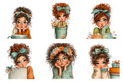 whimsical peeking girl clipart, a Transportation Illustration by SinaCreation (Thumbnail 3 of 6)