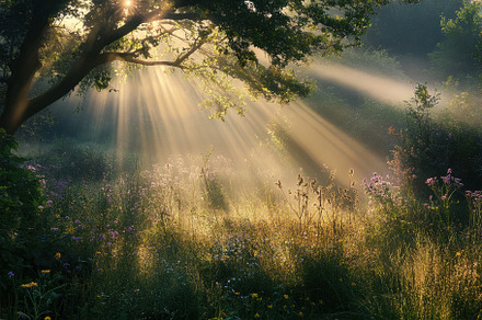 Morning Sunlight Filters Through Tre, a Photo by Tanuart