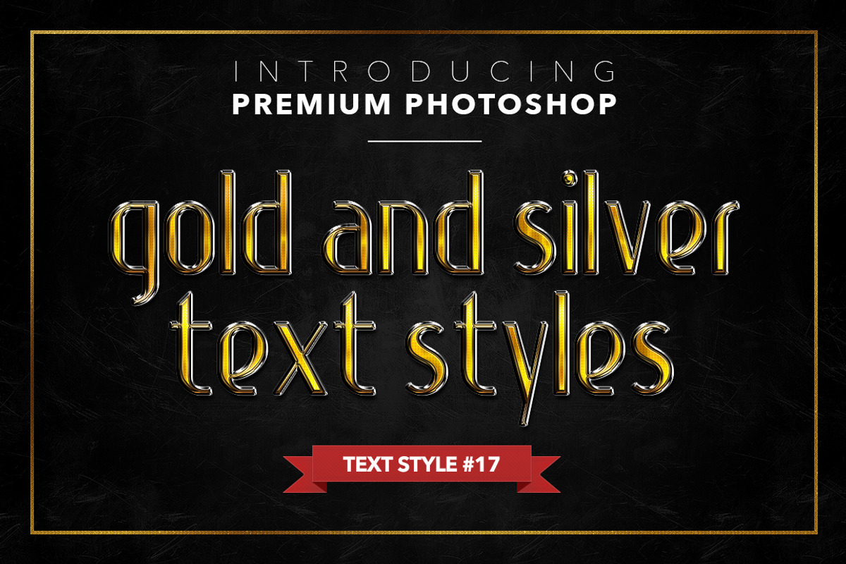 Gold & Silver #1 - 20 Text Styles, a Layer Style Add-On by Jonas Stensgaard (Photo 18 of 23)