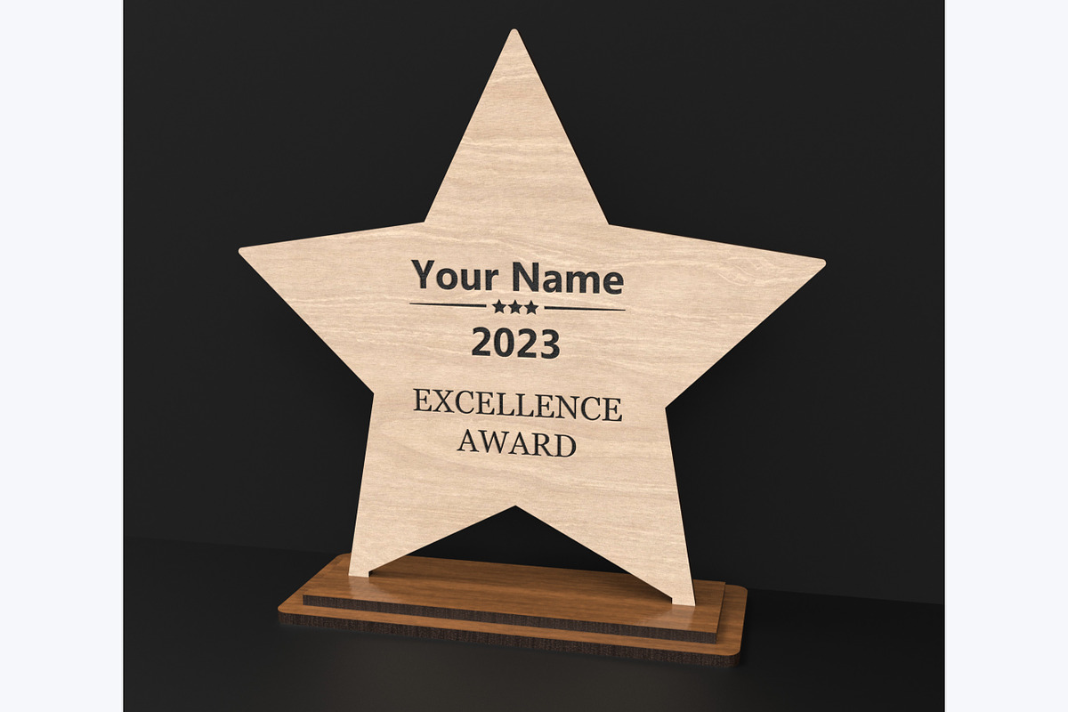 Acrylic & Wooden Award Trophies, an Object Graphic by ThemeXDigital (Photo 5 of 9)