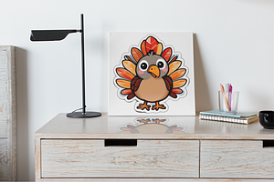 Thanksgiving Turkey Sticker Clipart