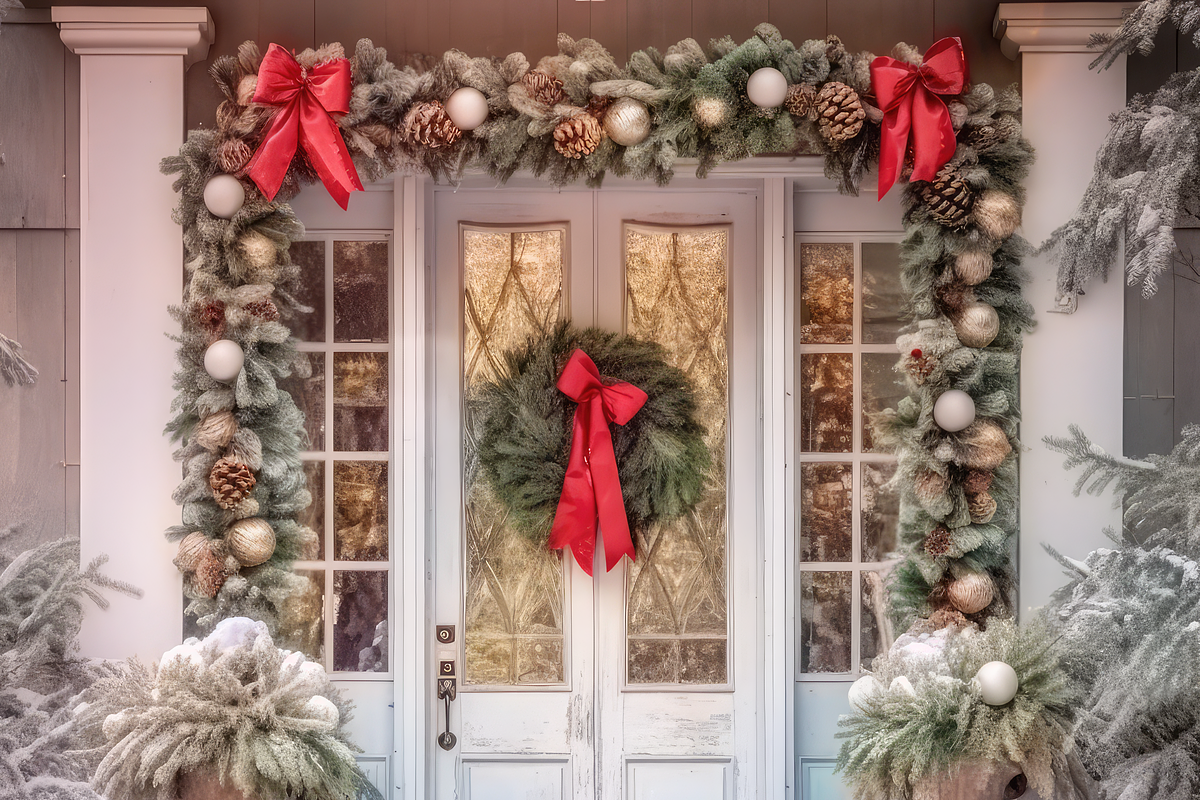 Christmas Front Door, a Background Graphic by Printable Treasure (Photo 3 of 5)