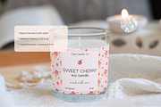 Cute Pink Candle Label Template, a Stationery Template by Little Creative Scribbles (Thumbnail 3 of 6)