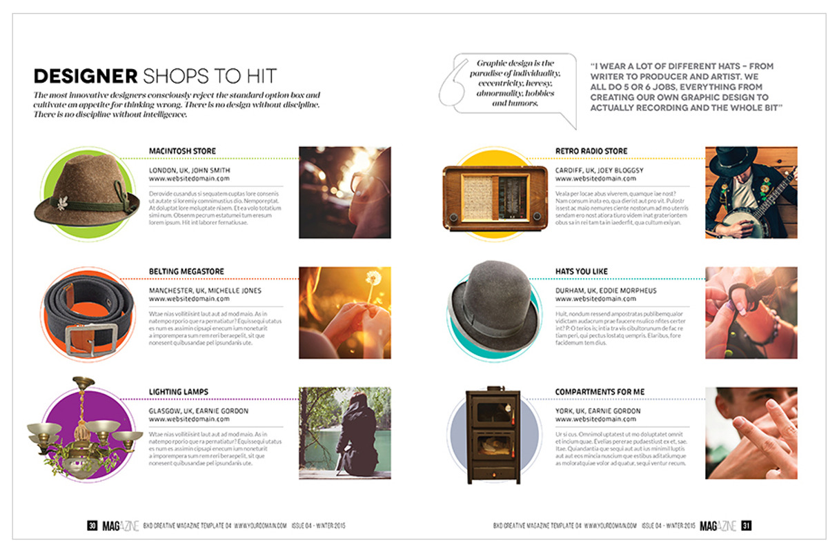 Magazine Template InDesign 05, a Magazine Template by Love Graphic Design (Photo 24 of 34)