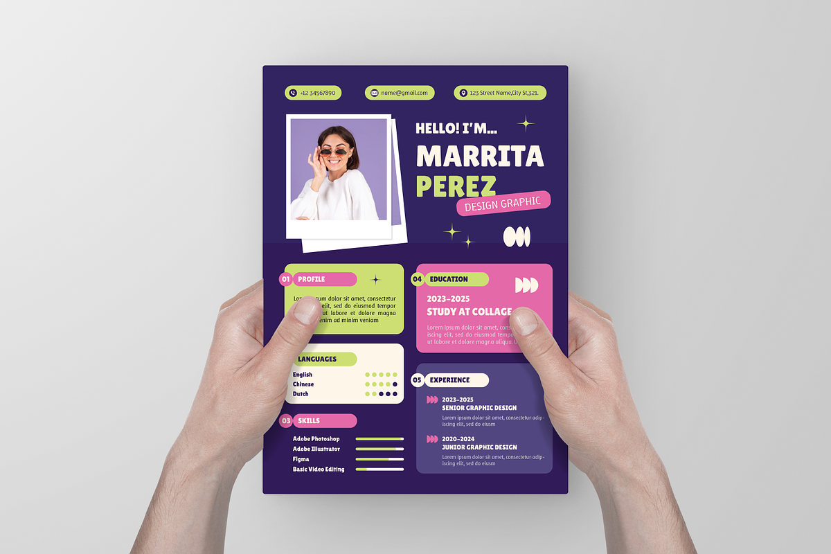 Modern Professional CV Resume, a Resume Template by Annora Studio (Photo 5 of 6)