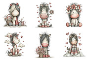 Whimsical Mother's Day Horse Clipart, a Graphic by CitraGraphics (Thumbnail 3 of 5)