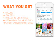 10 Food Instagram Stories Icons, a Social Media Template by Em & Dash (Thumbnail 4 of 6)