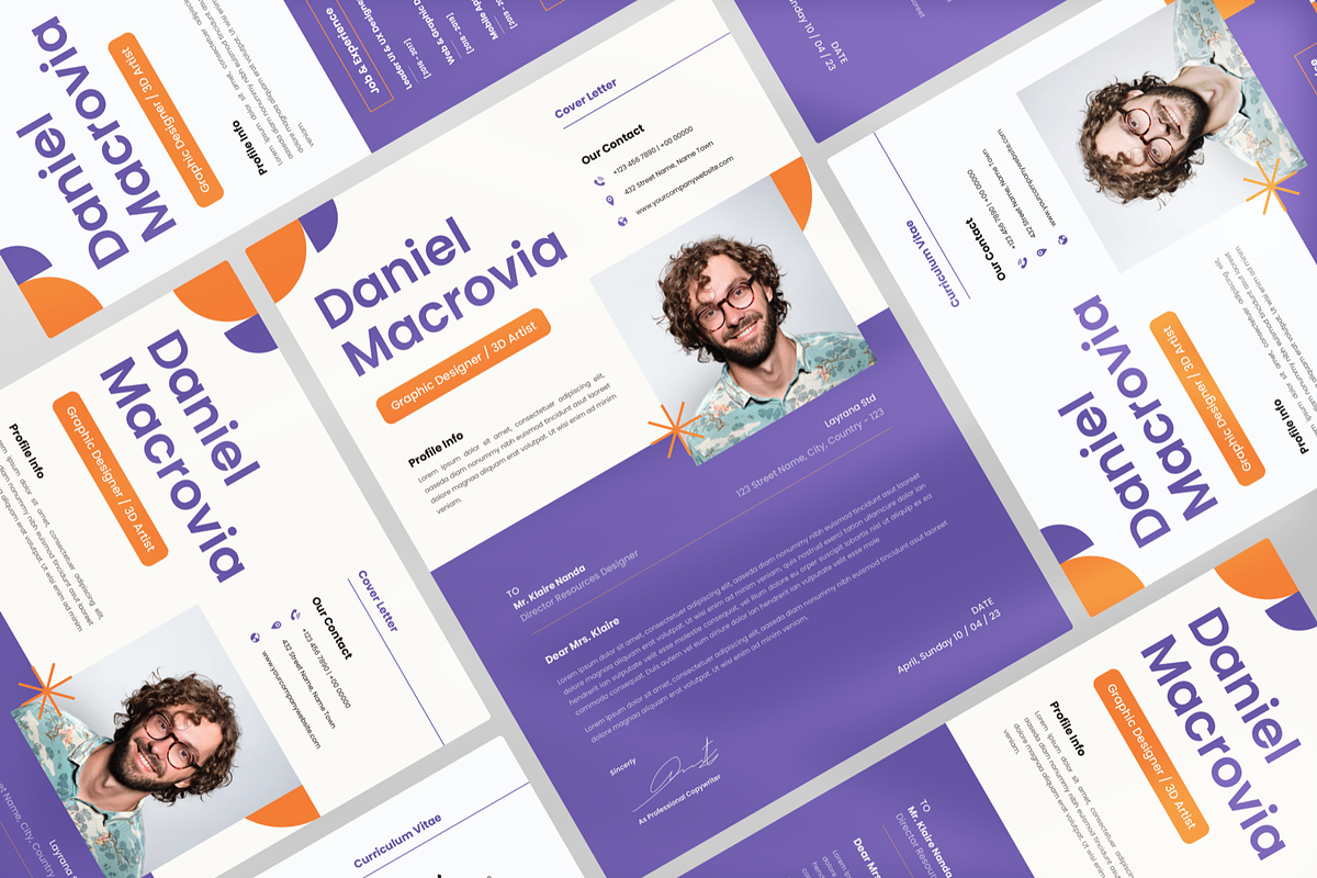 Geometric CV Resume, a Resume Template by Annora Studio (Photo 3 of 5)