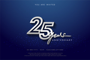 Anniversary Logo And Greeting Card