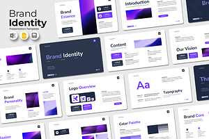 Brand Identity - Google Slides, a Presentation Template by QR Design Studio