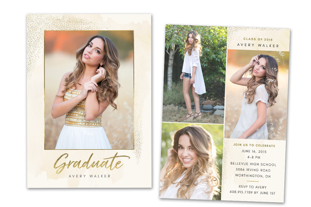 Graduation Announcement Senior CG070, a Card Template by OtoStudio