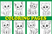 Cute cat coloring book for kids, an Animal Illustration by Design Station (Thumbnail 2 of 4)