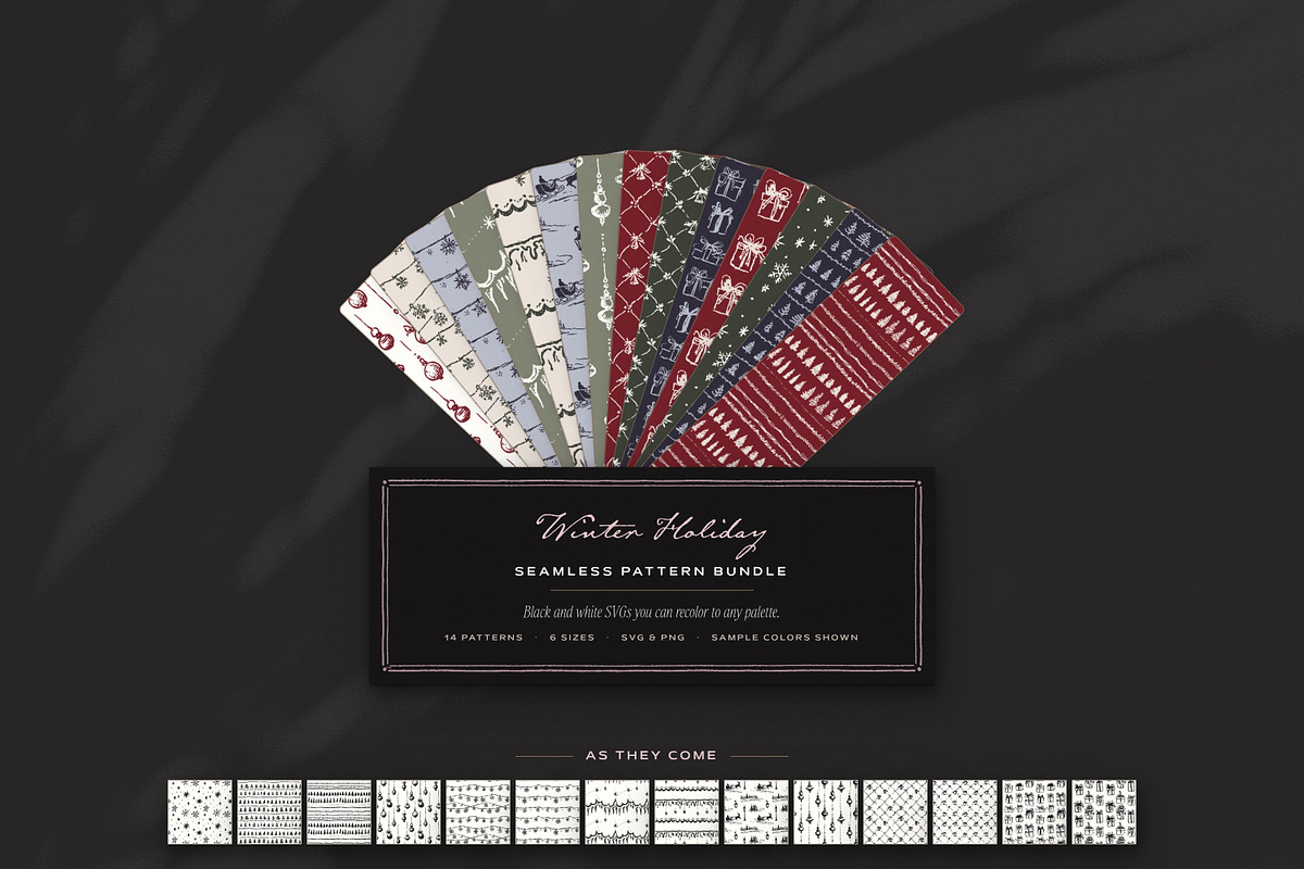 Winter Holiday Seamless Patterns, a Pattern Graphic by The October Creative (Photo 12 of 12)
