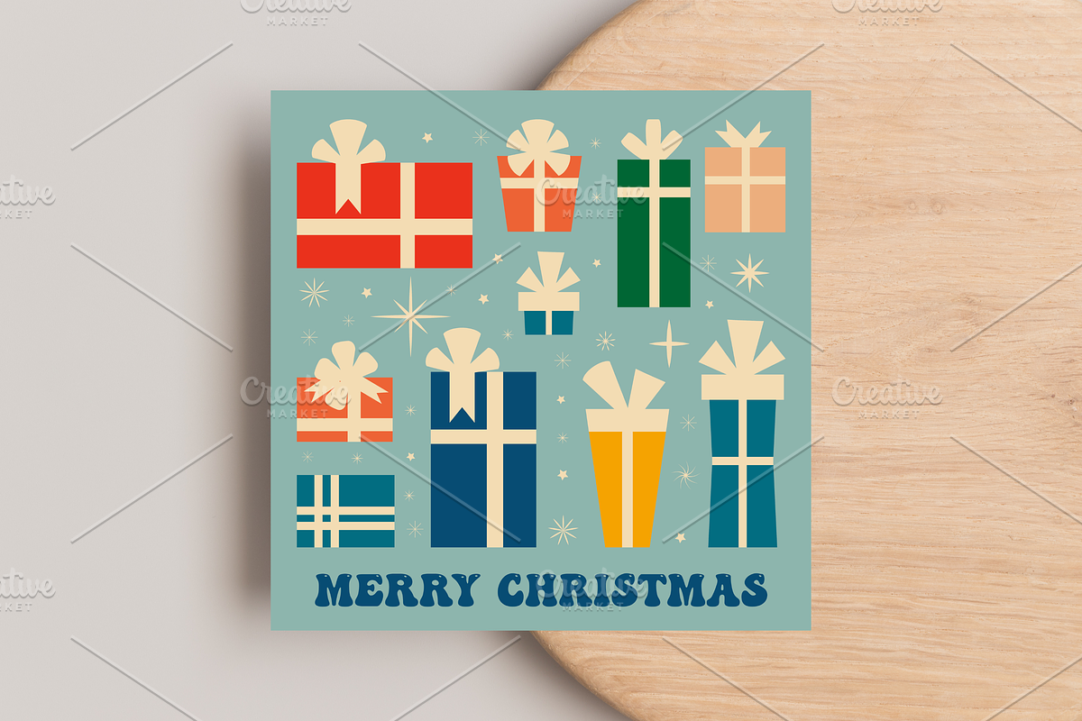 Retro Christmas Greeting Cards, a Decorative Illustration by Art's and patterns (Photo 18 of 19)