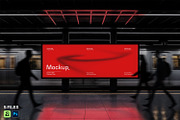 Subway Station Billboard Mockup, an Advertising Mockup by RamStudio2 (Thumbnail 1 of 7)