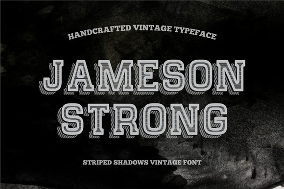Striped Shadow Vintage Typeface preview 4