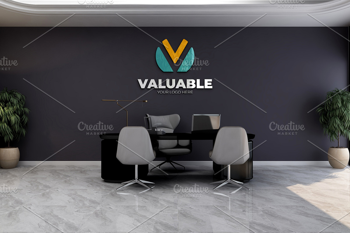 PSD Office Room Company Logo Mockup, a Product Mockup by Ayy (Photo 20 of 23)