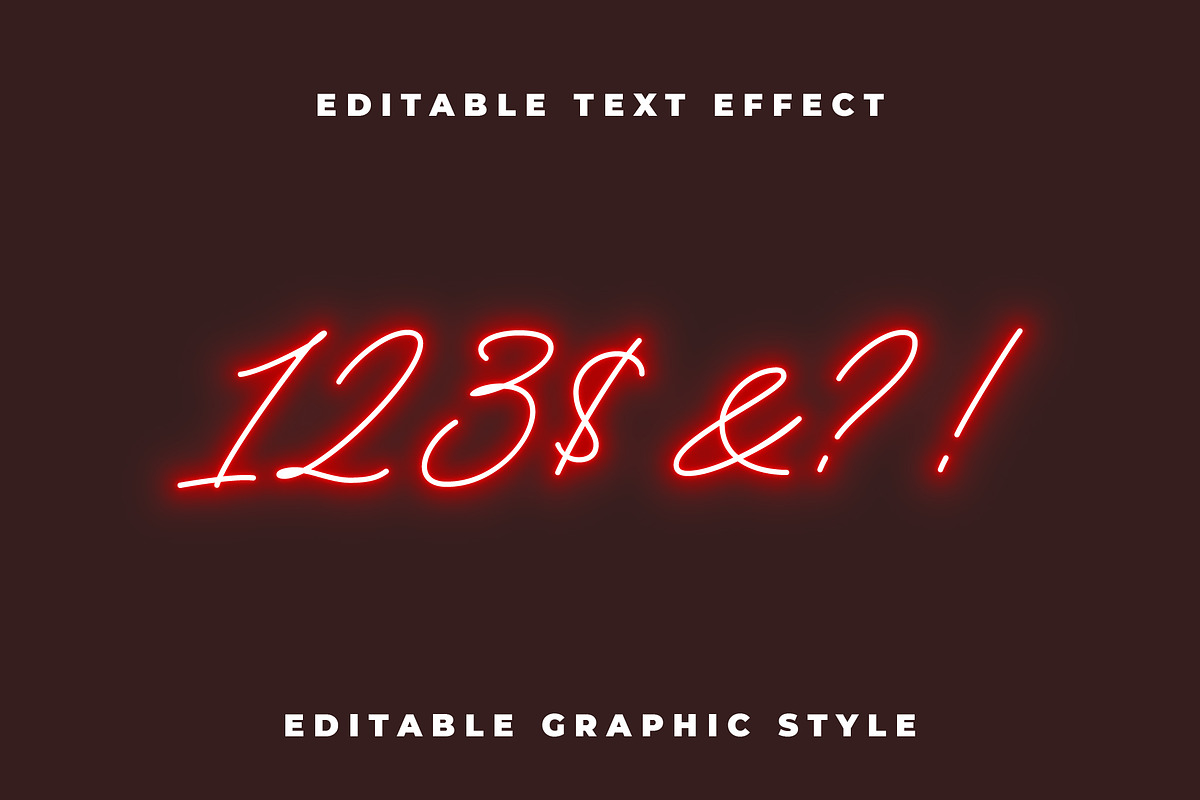 Neon Script Lined Text Effect preview 2