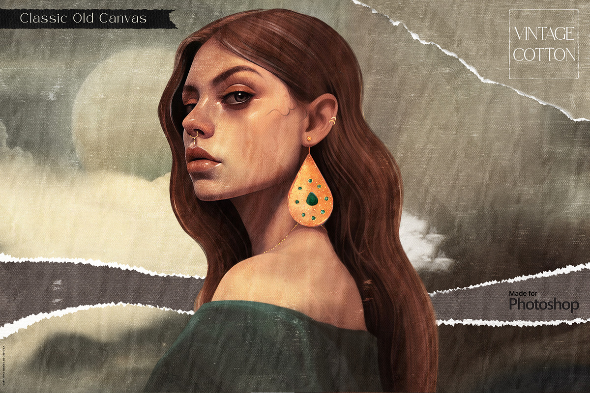 Vintage Cotton Photoshop Overlays, a Brush Add-On by Liquid Amethyst Art (Photo 4 of 7)