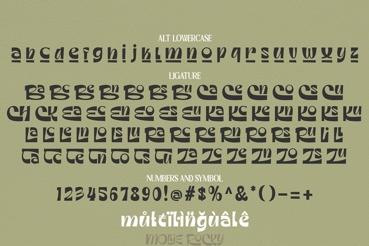 Mollie Rocky, a Font by madeDeduk (Photo 9 of 12)