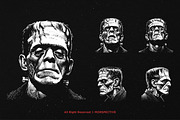 10 Bundle Dark Art Frankenstein Head, an Illustration by Morspective (Thumbnail 3 of 7)