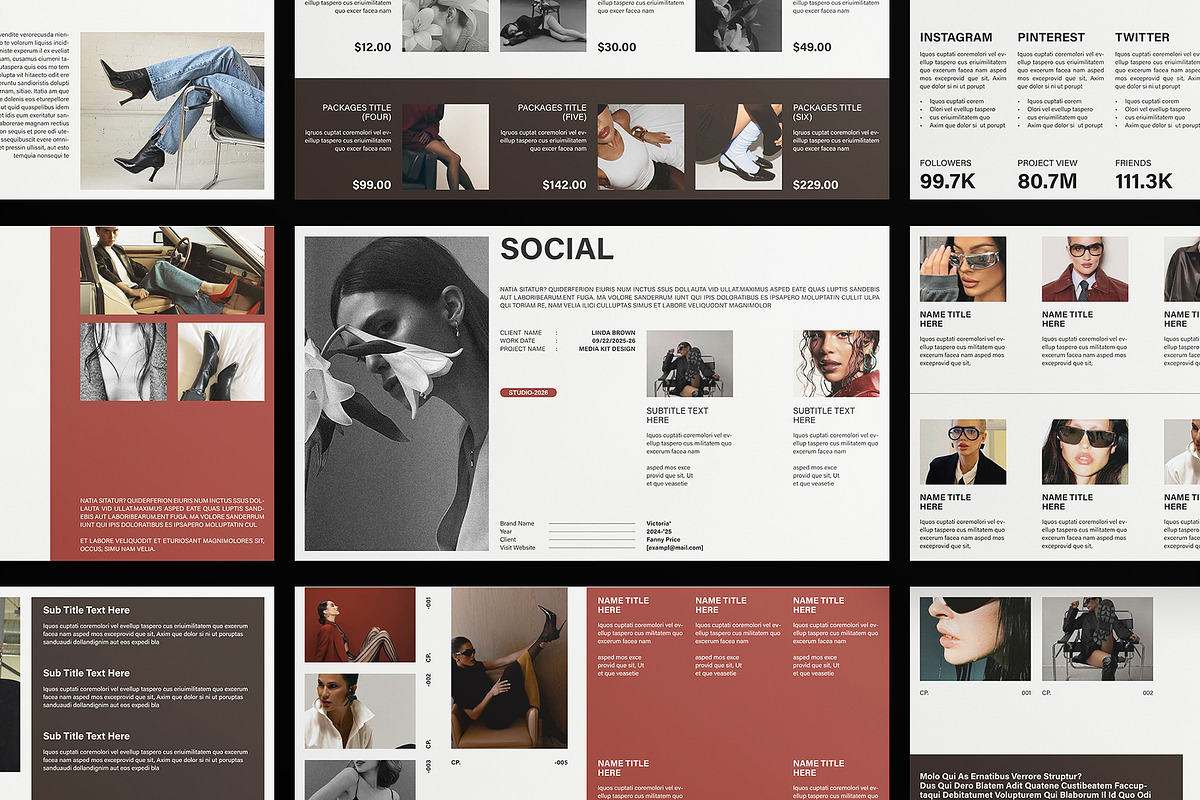 Media kit Presentation Template preview 4