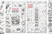 Burger menu. Hand-drawn, a Food Illustration by Margo Miller (Thumbnail 1 of 14)