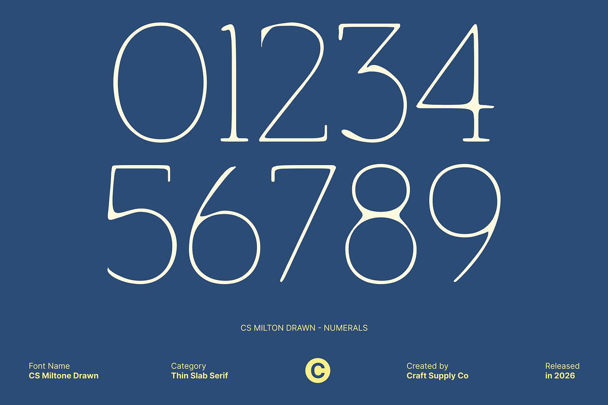 CS Miltone Drawn, a Serif Font by Craft Supply Co. (Photo 4 of 8)