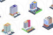 Urban Buildings Isometric, a Finance Illustration by Brickclay (Thumbnail 7 of 9)