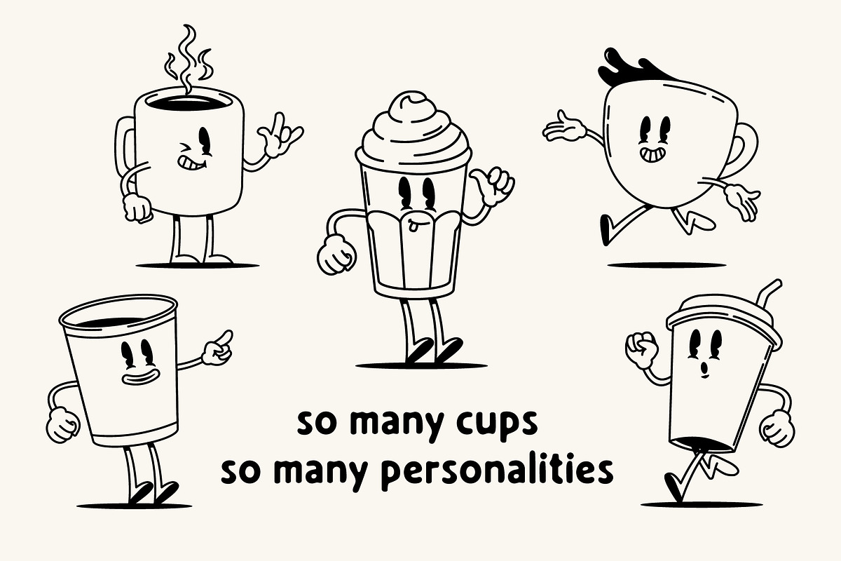 40 Hand-drawn Cute Coffee, a Food Illustration by Jiwstudio (Photo 9 of 12)