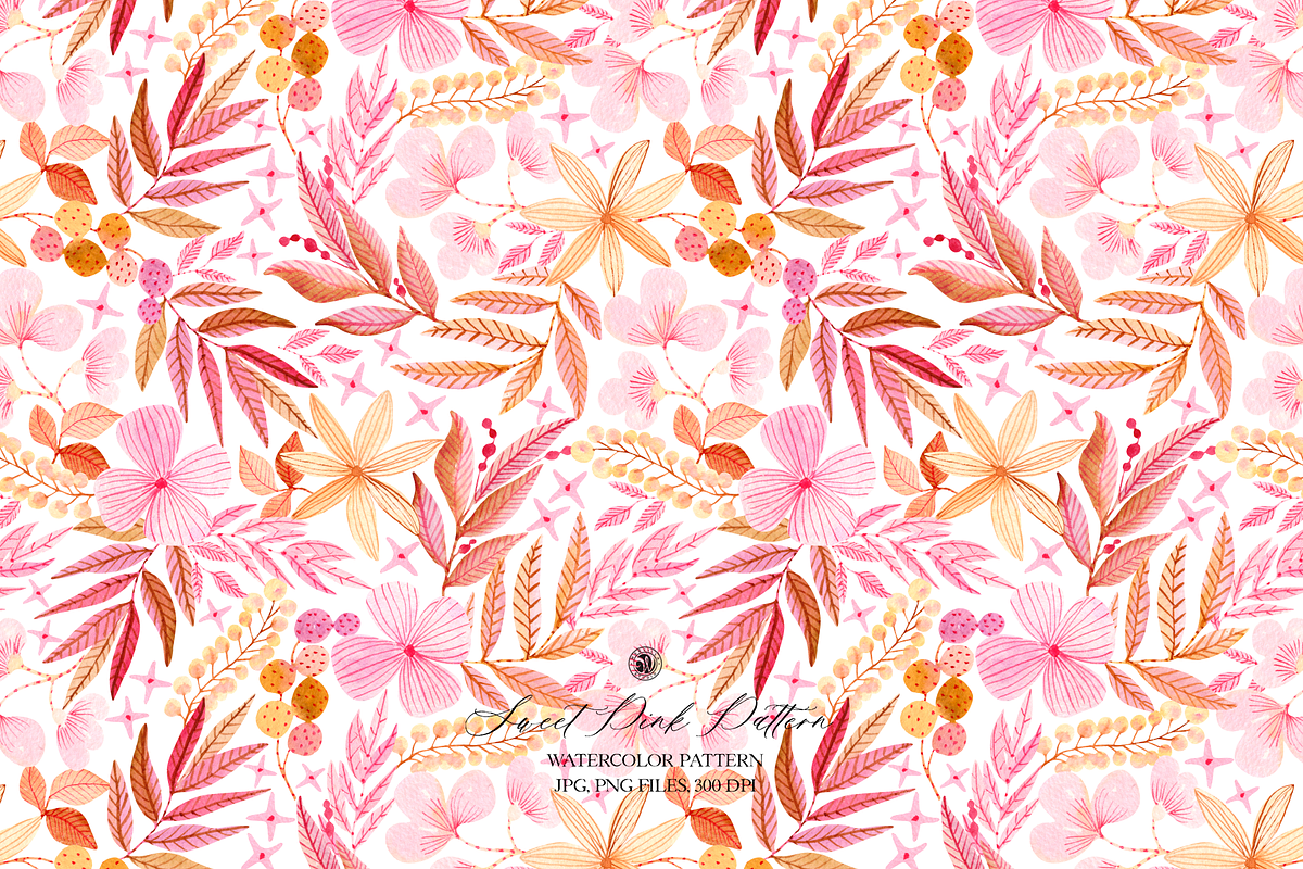 Sweet Pink Watercolor Pattern, a Pattern Graphic by Webvilla Studio (Photo 6 of 6)