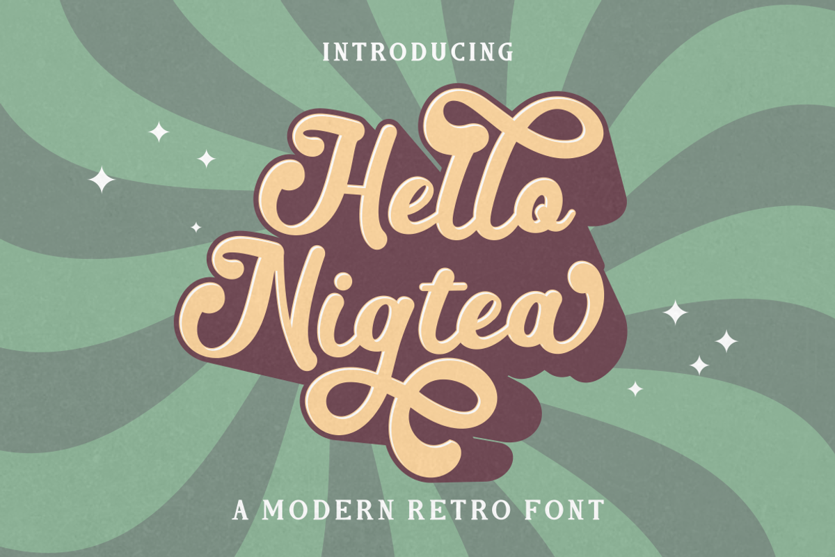 Hello Nigtea Font, a Handwritten Font by Onotype (Photo 1 of 4)