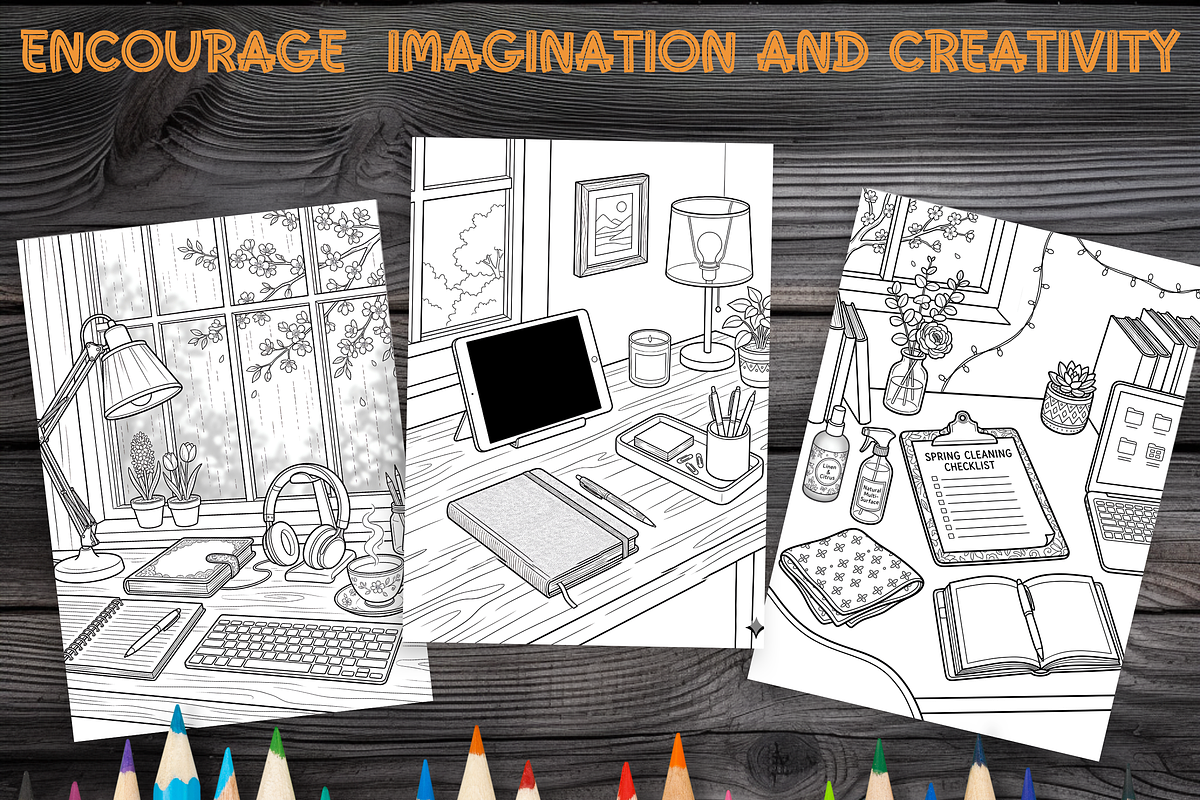 Book Lover Adult Coloring Pages, a Brochure Template by LA Design (Photo 7 of 7)