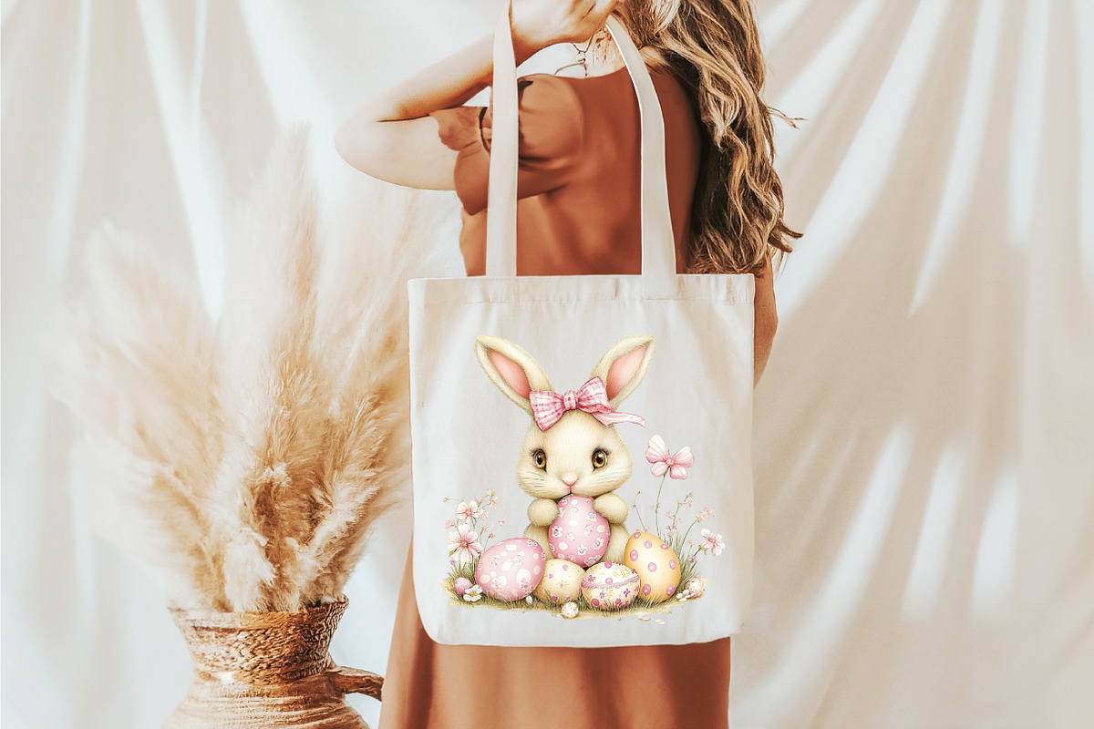 Whimsical Spring Rabbits Easter Clip, an Illustration by designcity5 (Photo 5 of 5)