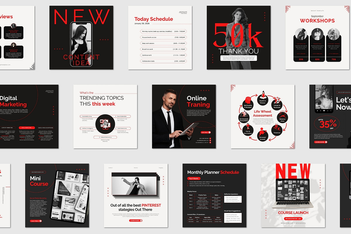 Instagram Templates for Entrepreneur, a Social Media Template by TheBrightGrap (Photo 13 of 18)