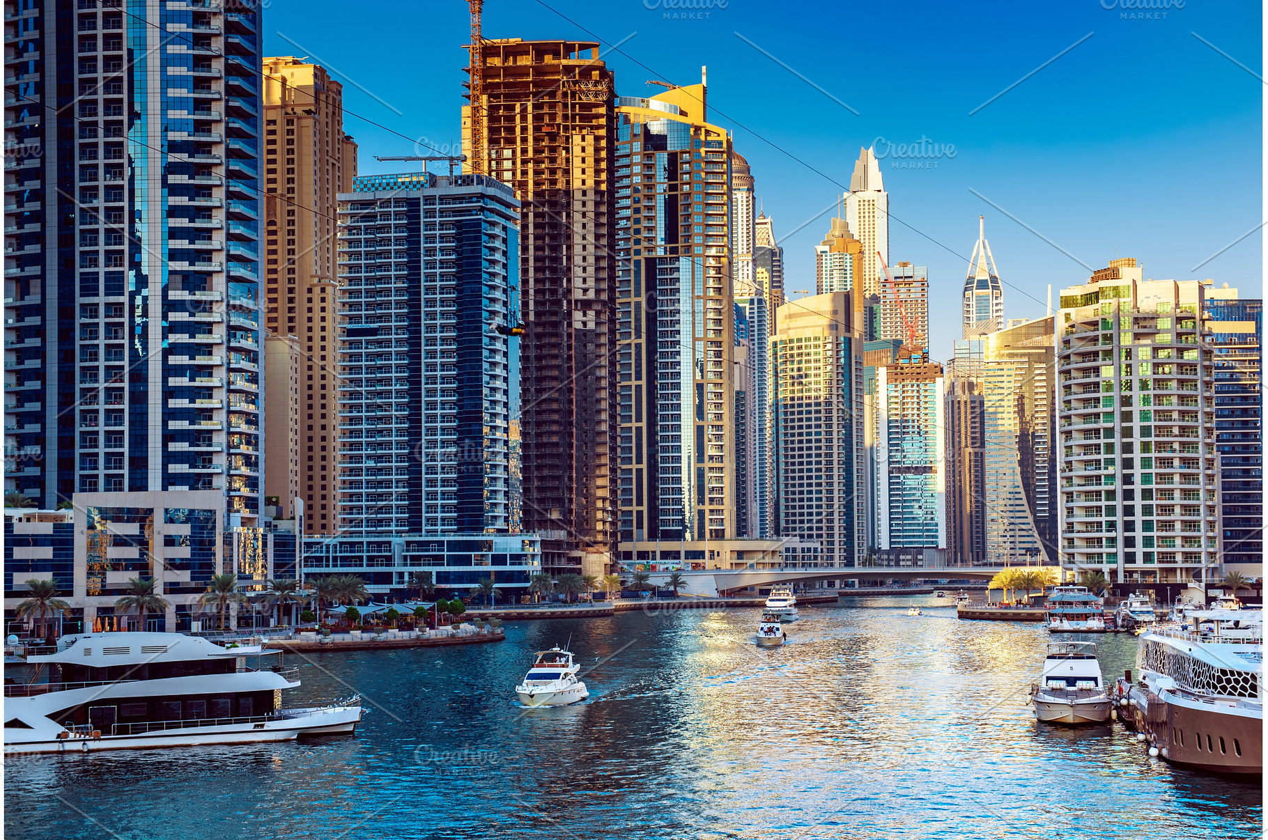 Dubai Marina at sunset, an Architecture Photo by Nature and travel
