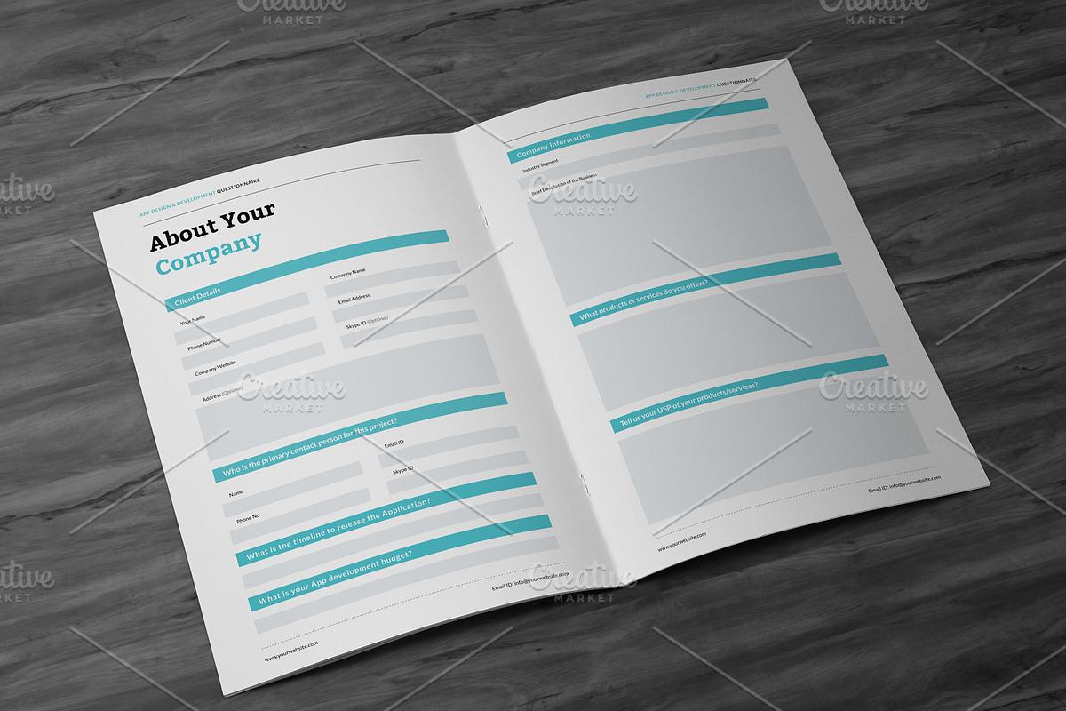 App Design Questionnaire, a Stationery Template by GraphicsEgg (Photo 3 of 7)