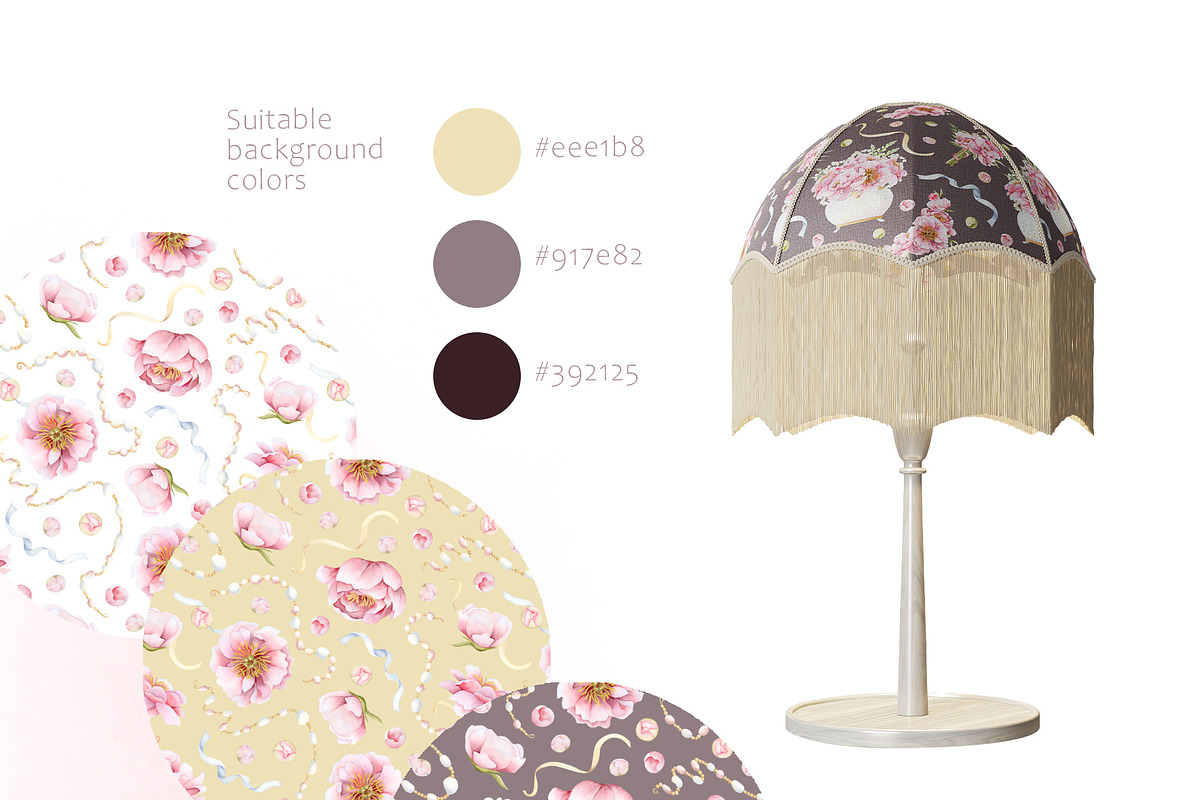 Pink Peonies Watercolor Women Beauty, a Decorative Illustration by Elena Malgina Clipart (Photo 8 of 13)