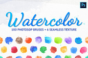 Watercolor brushes for Photoshop, a Brush Add-On by voin_Sveta (Thumbnail 1 of 5)