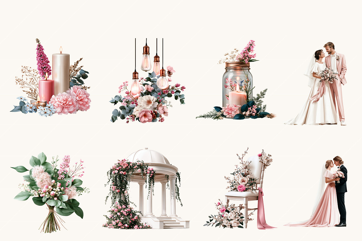 Wedding Clipart Bundle, a Person Illustration by BusyDaydesign (Photo 2 of 9)