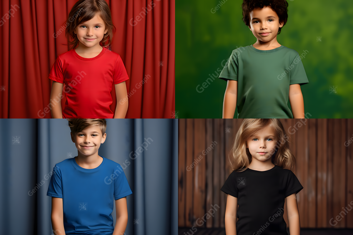 Kids Bella Canvas T-Shirt Mockup Set, a Shirt Mockup by Genius Graph (Photo 3 of 3)