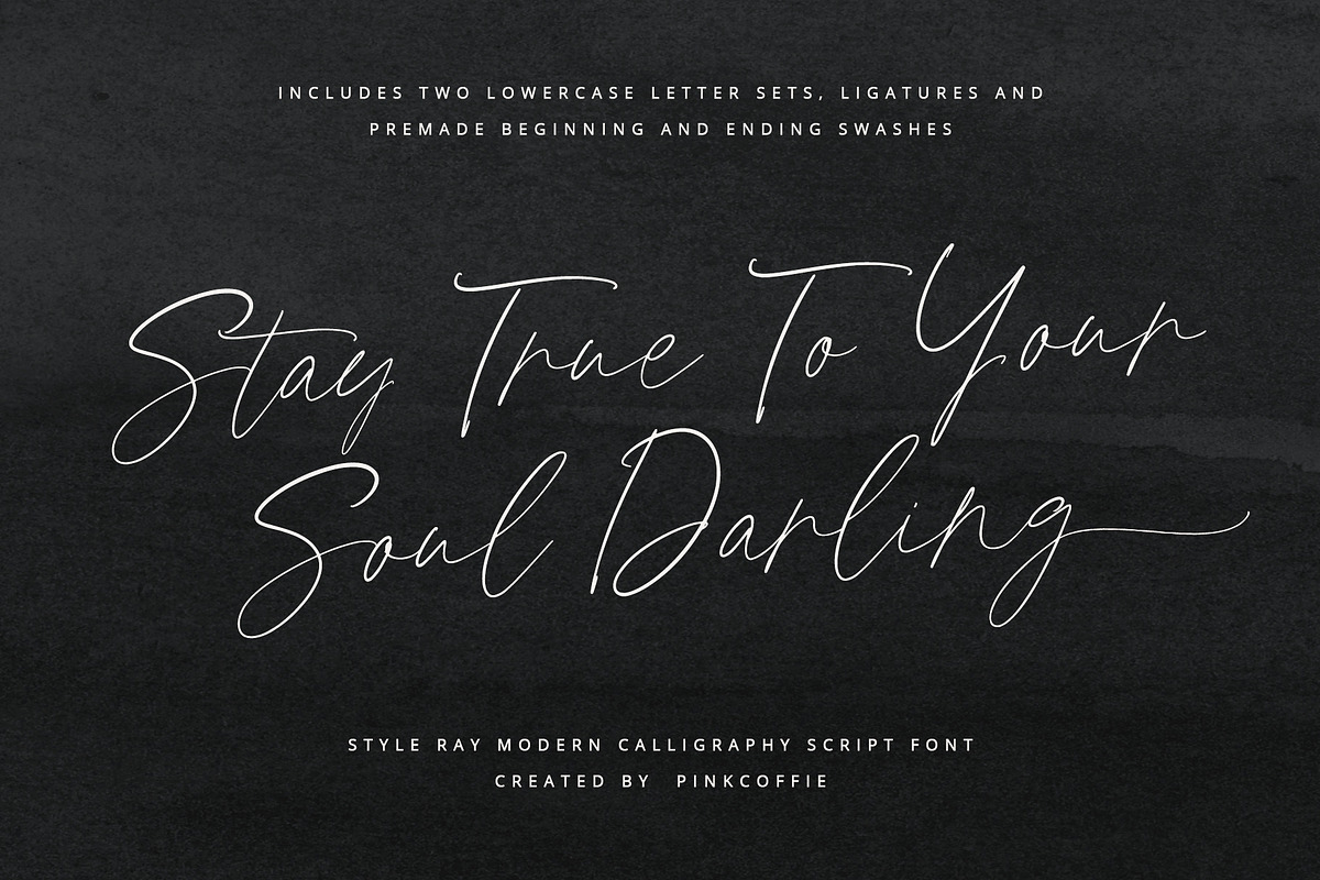 Style Ray | Casual Chic Script Font, a Script Font by Pink Coffie (Photo 13 of 15)