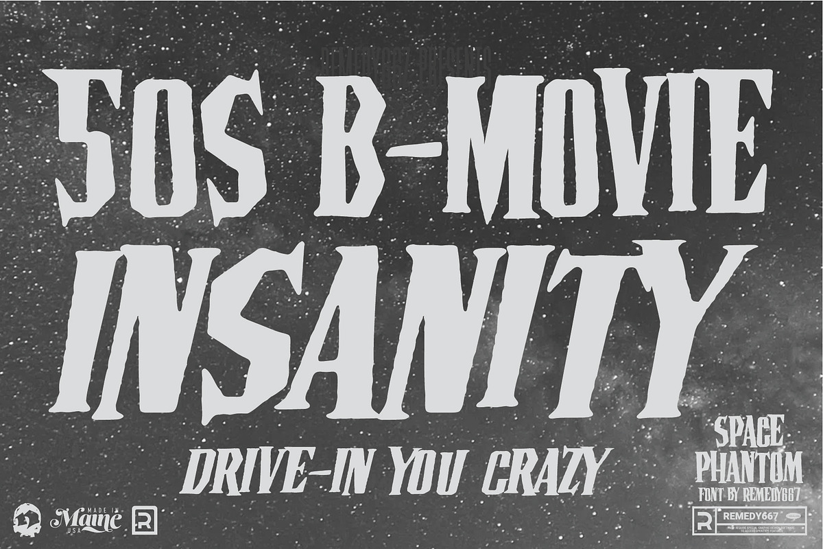 Space Phantom - Retro Sci-Fi Font, a Font by Remedy667 (Photo 4 of 10)