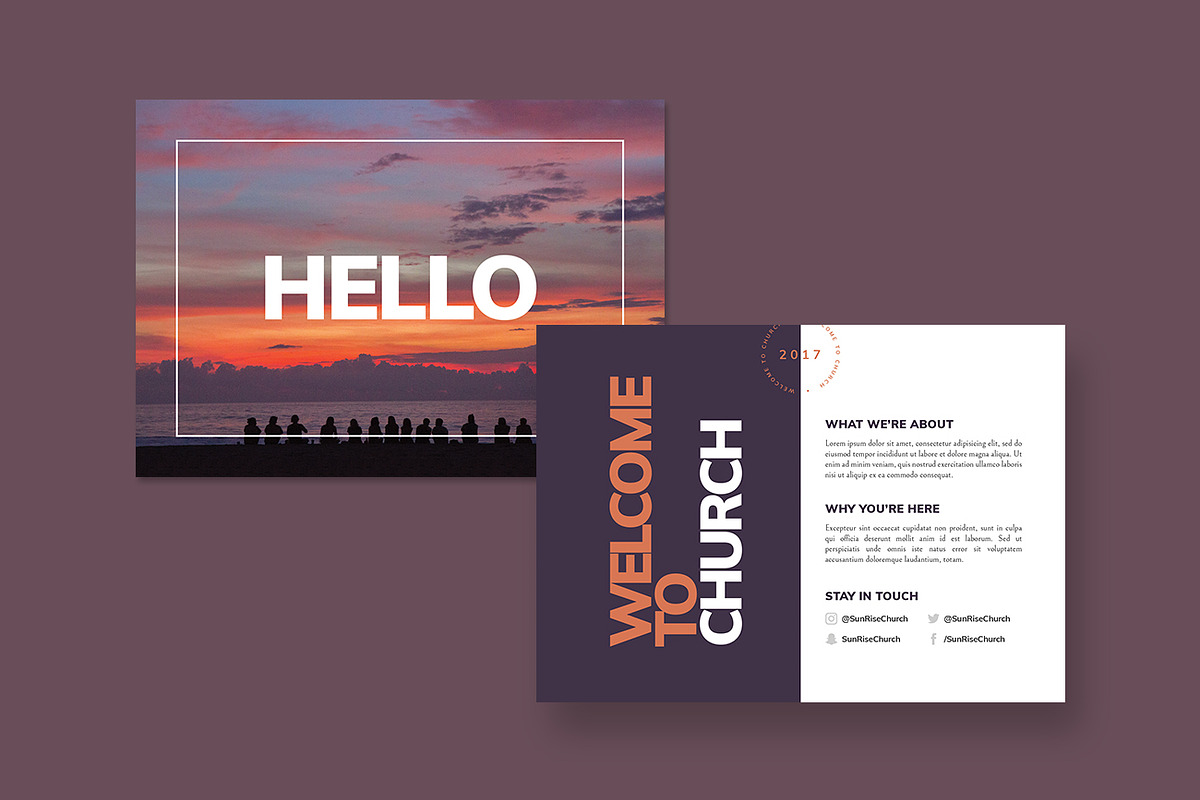 Hello Postcard Template, a Flyer Template by Church Resources Depot