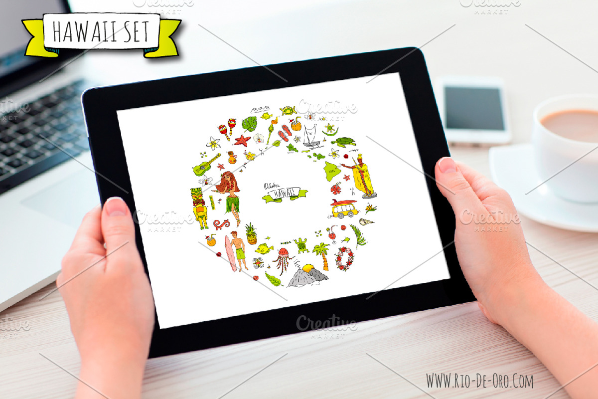 56 HAWAII hand drawn elements!, an Outline Icon by Natasha-Pankina.com (Photo 3 of 5)