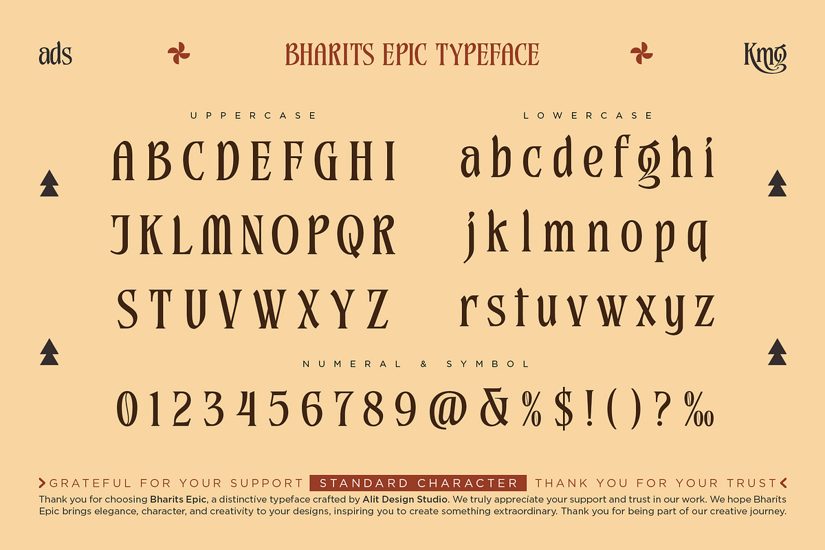 Bharits Epic Typeface, a Serif Font by alit design (Photo 2 of 20)