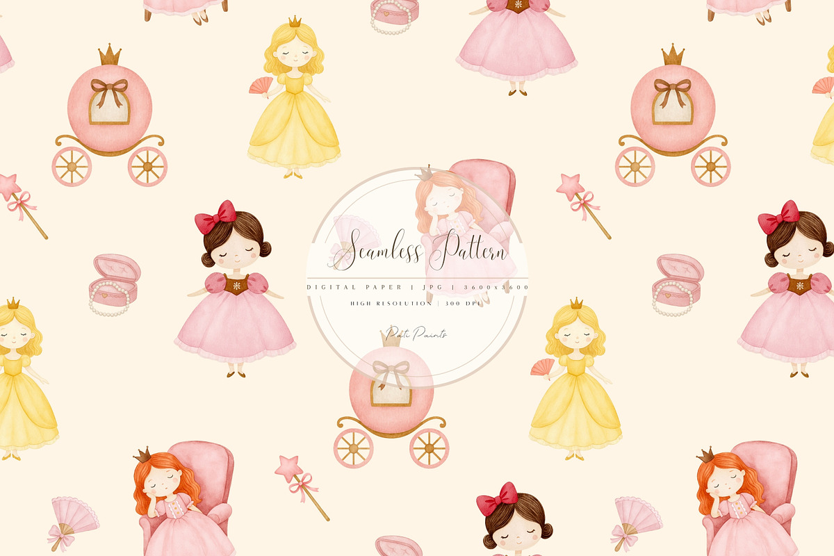 Watercolor Little Princess Clipart, an Illustration by Pati Paints (Photo 9 of 12)