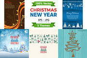 Christmas and New Year Themes, a Decorative Illustration by TAlex (Thumbnail 1 of 6)